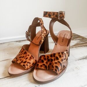 Gianni Bini Leopard Print Heeled Sandals
